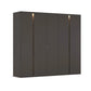 Larisa 251cm Graphite & Atlantic Oak Hinged 5 Door Wardrobe - Home Of Wardrobes