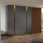 Larisa Graphite & Atlantic Oak Hinged 4 Door Wardrobe - Home of Wardrobes