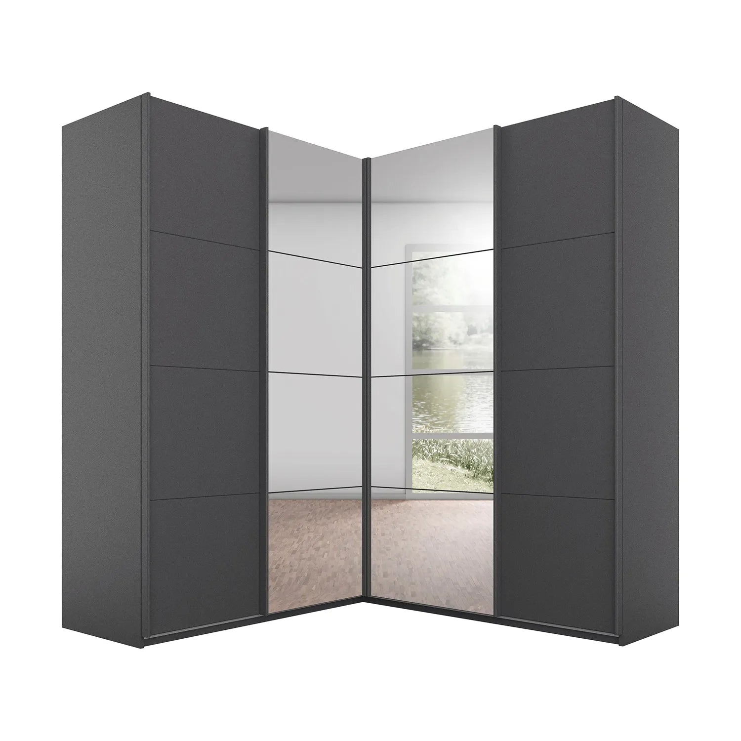 Grey Corner Wardrobes