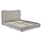 Lilo Chenille King Size Bed with Curved Headboard - Bed In A Box