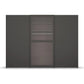 Lumis Graphite 3 Door Sliding Wardrobe with Transparent Black Glass Door