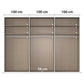 Internal dimensions of the Rauch Lumis Graphite 3 Door Sliding Wardrobe with Transparent Glass