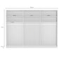 Monaco 3000 Graphite Decor Large Sliding Door Wardrobe with Mirror 