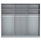 Monaco 3000 White Glass Large Sliding Door Wardrobe with Mirror