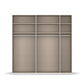 Mali Graphite & Mirror Sliding Door Wardrobe - Interior view