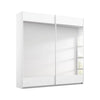 Mali White Sliding Door Wardrobe With Mirror