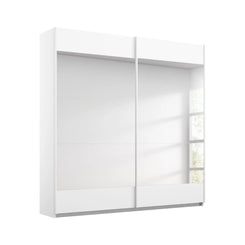 Mali White Sliding Door Wardrobe With Mirror