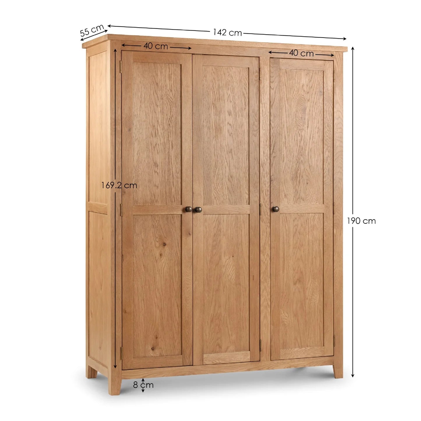 Marlborough 3 Door Wardrobe - Dimensions