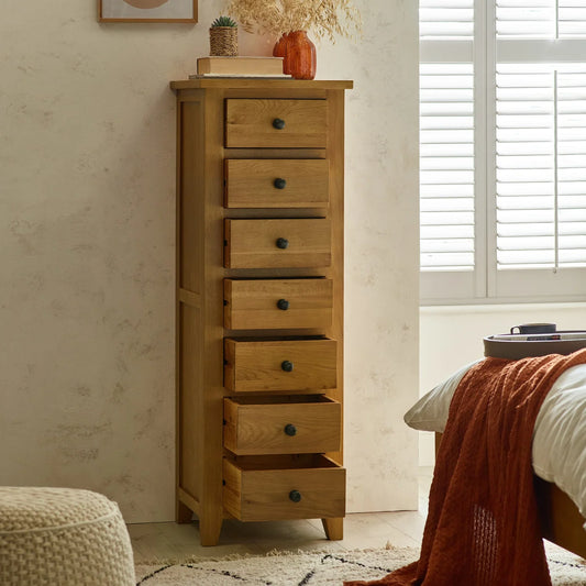 Marlborough 7 Drawer Chest - Styled in a Bedroom