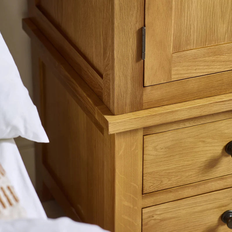 Marlborough Combination Wardrobe - Wood Closeup view