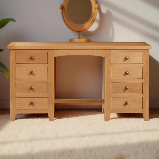 Marlborough Twin Pedestal Dressing Table - Styled in a Bedroom