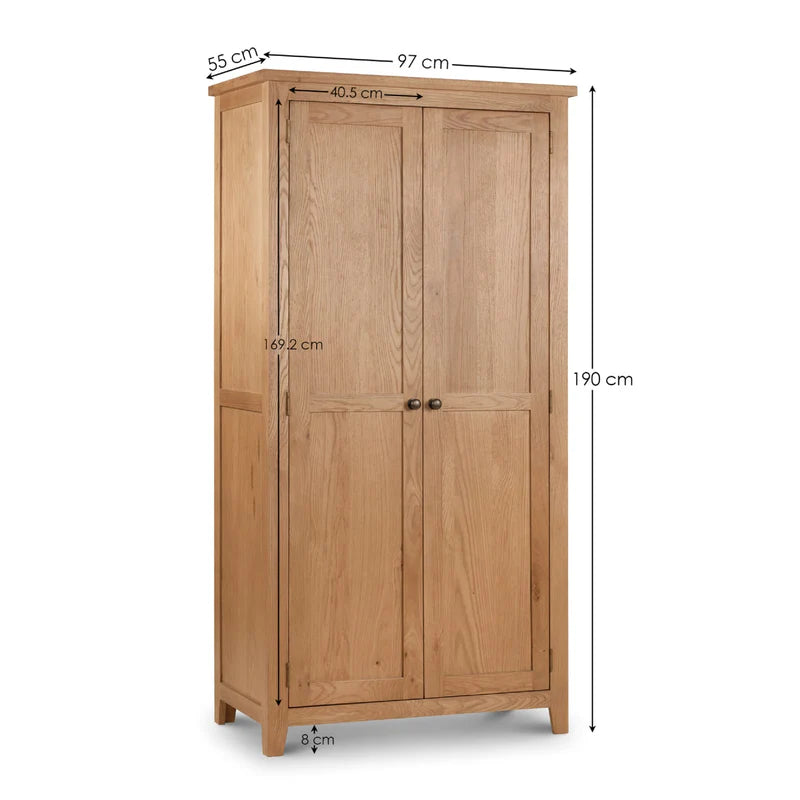 Marlborough 2 Door Wardrobe - Dimensions