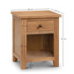 Marlborough 1 Drawer Bedside - Dimensions