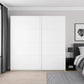 Rauch Maverick 2 Door White High Gloss Sliding Wardrobe - W181cm - Styled in a Bedroom