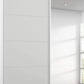 Memphis White Sliding Door Wardrobe with Mirror W181cm