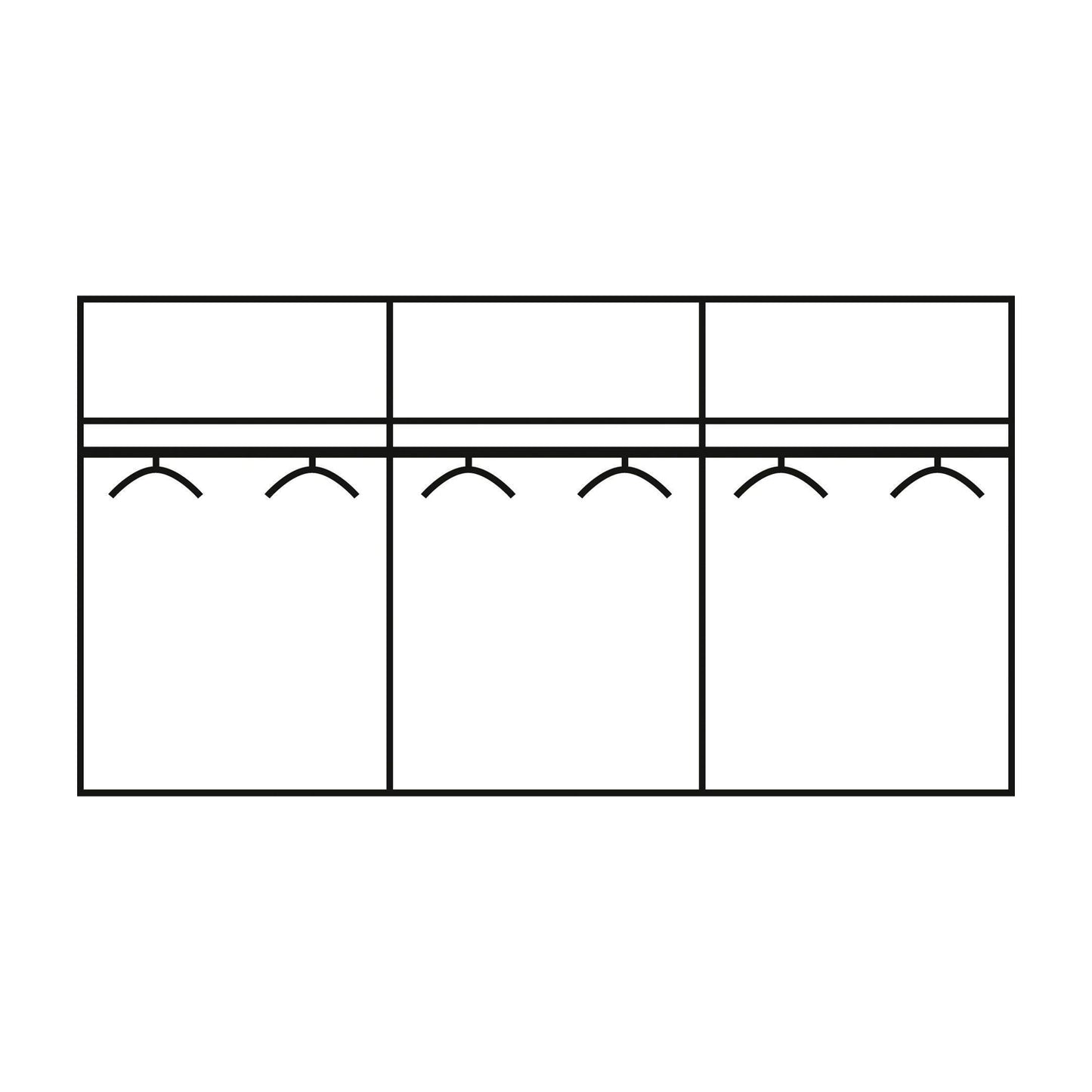 Rauch Maverick 2 Door White High Gloss Sliding Wardrobe - W271cm - Interior View