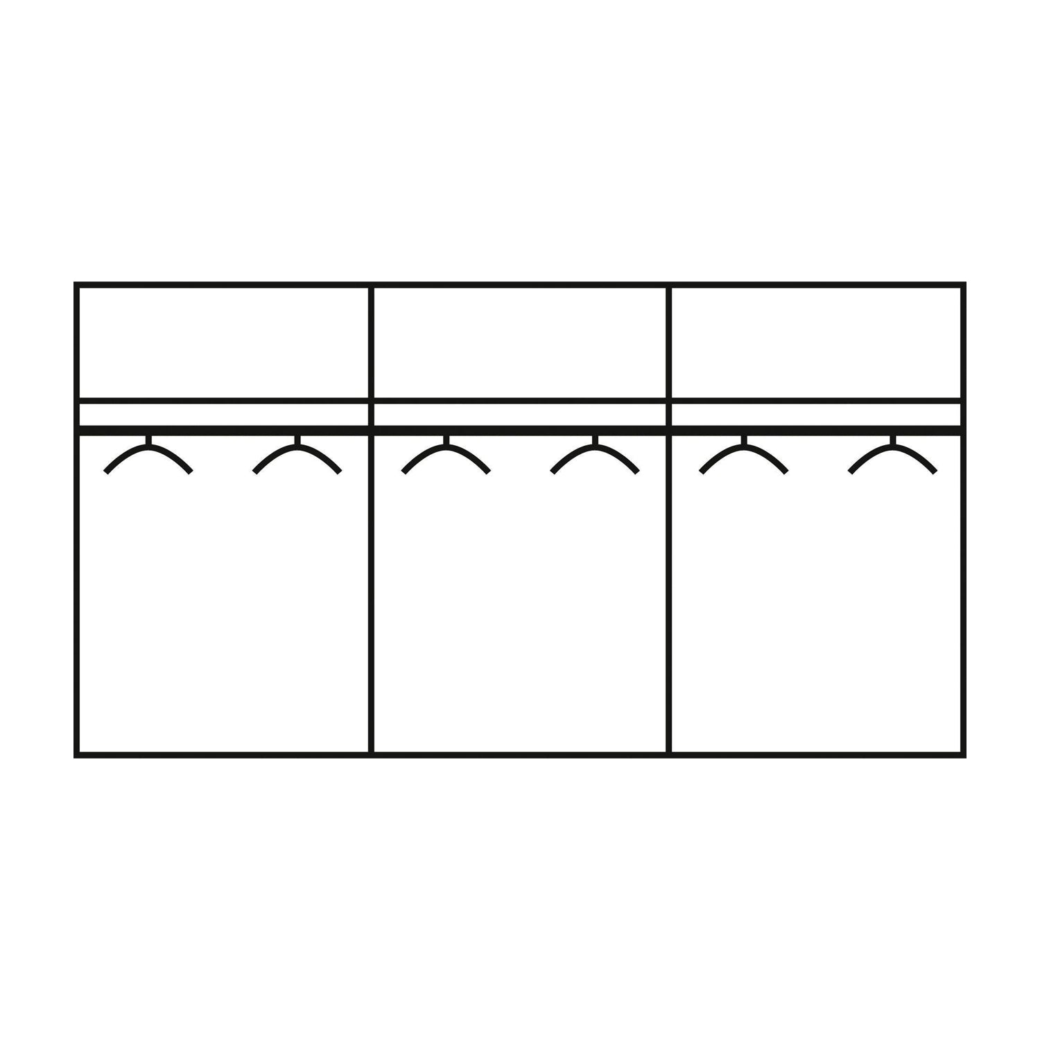 Rauch Maverick 2 Door White High Gloss Sliding Wardrobe - W271cm - Interior View