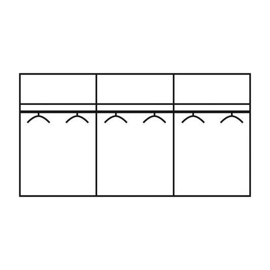 Rauch Maverick 2 Door White High Gloss Sliding Wardrobe - W271cm - Interior View