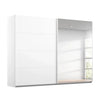 Rauch Maverick 2 Door White High Gloss Sliding Wardrobe With Mirror - W271cm
