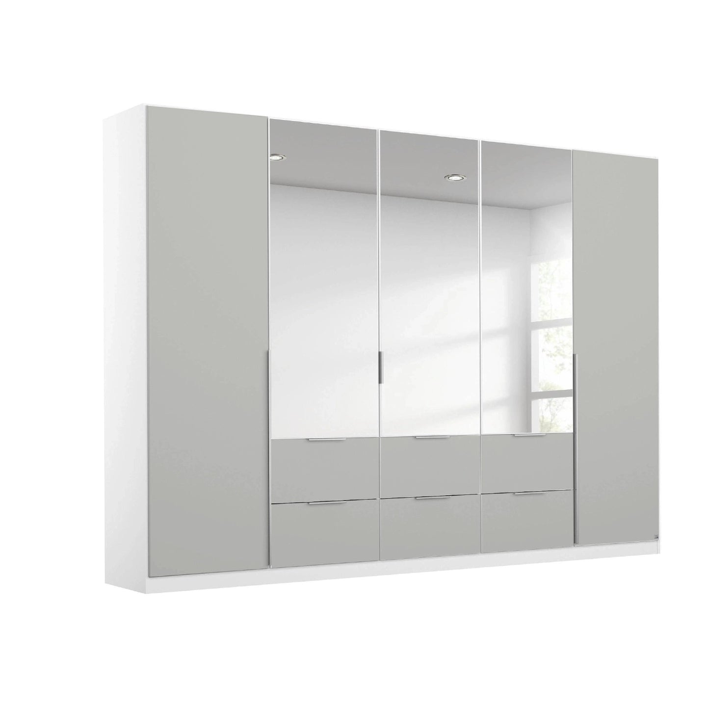 Rauch Maverick 4 Door 2 Drawers White Hinged Wardrobe 181cm