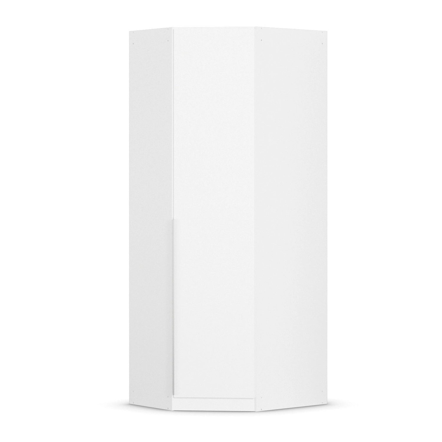 Rauch Maverick 1 Door White High Gloss Corner Wardrobe