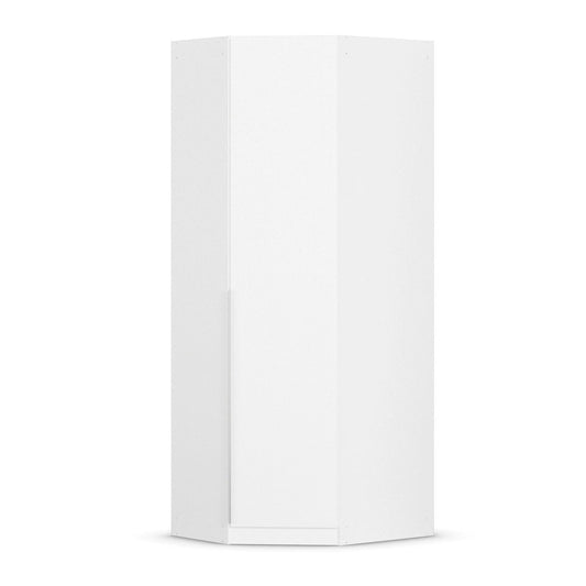 Rauch Maverick 1 Door White High Gloss Corner Wardrobe