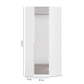 Rauch Maverick 1 Door White High Gloss Corner Wardrobe With Mirror - Dimensions