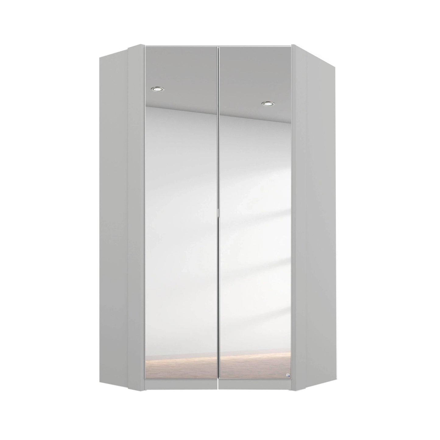 Rauch Maverick 2 Door White Corner Wardrobe With Mirror