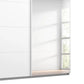 Memphis White Sliding Door Wardrobe with Mirror W181cm - Mirror Closeup View