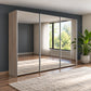Wiemann Oxford 3 Door Full Mirror Sliding Wardrobe in Oak