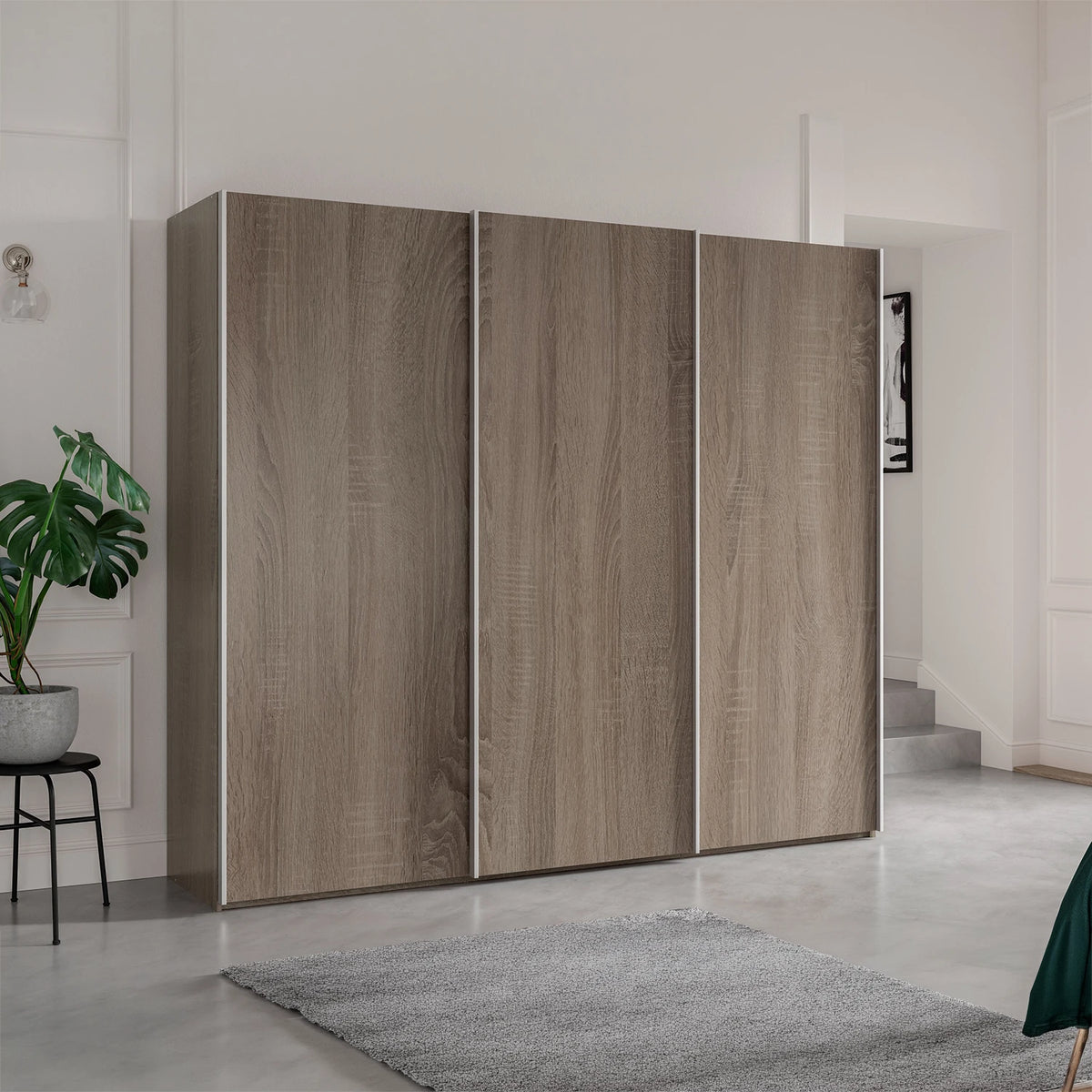 Wiemann Oxford 3 Door Decor Sliding Wardrobe in Oak