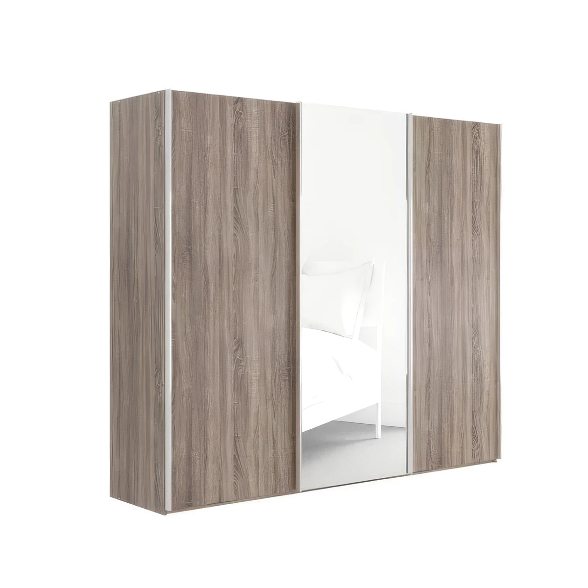 Wiemann Oxford 3 Door Mirror Sliding Wardrobe in Oak