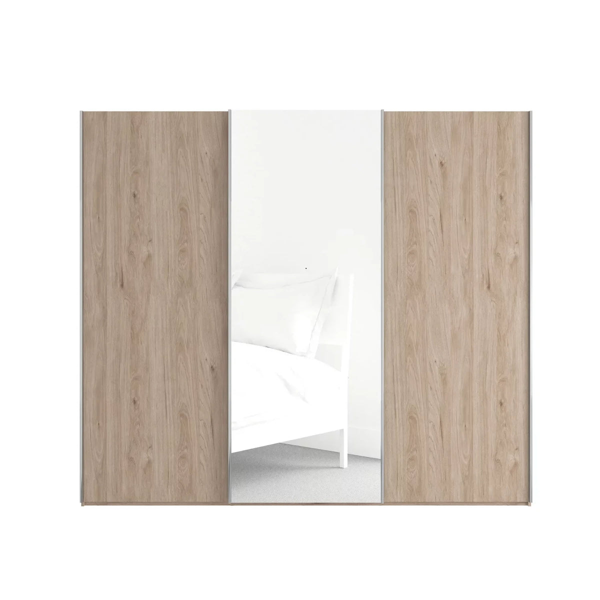 Wiemann Oxford 3 Door Mirror Sliding Wardrobe in Oak