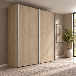 Wiemann Oxford 2 Door Decor Sliding Wardrobe in Holm Oak styled in a beautiful room