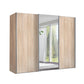 Wiemann Oxford 3 Door Mirror Sliding Wardrobe in Oak