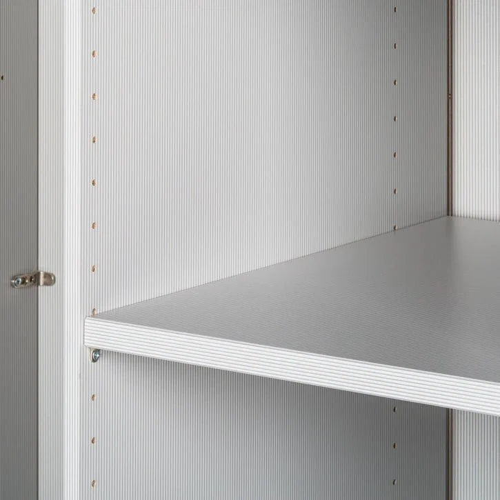 Monaco 3000 Bianco Oak Champagne 2 Door Sliding Wardrobe with Mirror - Close up of interior colour 