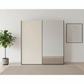 Monaco 3000 Bianco Oak Champagne 2 Door Sliding Wardrobe with Mirror
