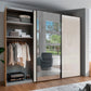 Monaco 3000 Bianco Oak Champagne Glass Triple Sliding Door Wardrobe with Mirror 