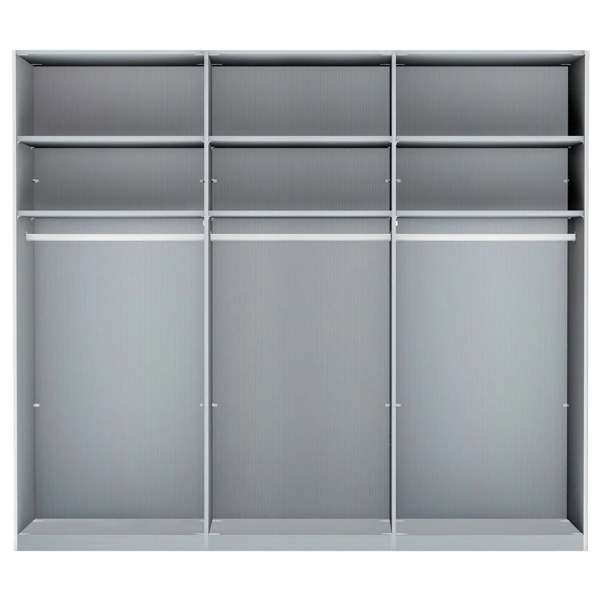 Monaco 3000 Bianco Oak Champagne Glass Triple Sliding Door Wardrobe with Mirror