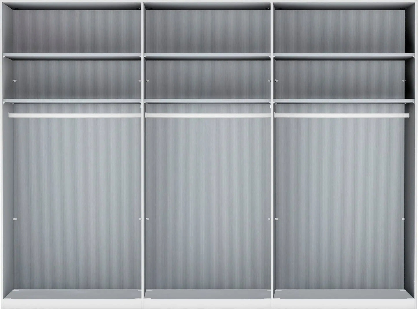 Monaco 3000 Bianco Oak Large Sliding Door Wardrobe with Mirror 