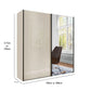 Monaco 3000 Champagne 2 Door Sliding Wardrobe with Mirror 