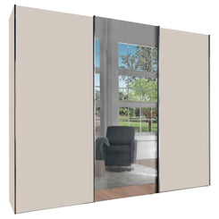 Monaco 3000 Champagne Decor Large Sliding Door Wardrobe with Mirror 