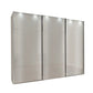 Monaco 3000 Sliding 3 Door White Glass Wardrobe 