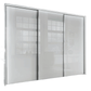 Monaco 3000 Sliding 3 Door White Glass Wardrobe 
