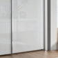 Monaco 3000 Sliding 3 Door White Glass Wardrobe
