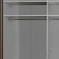 Monaco 3000 Sliding 3 Door White Glass Wardrobe 