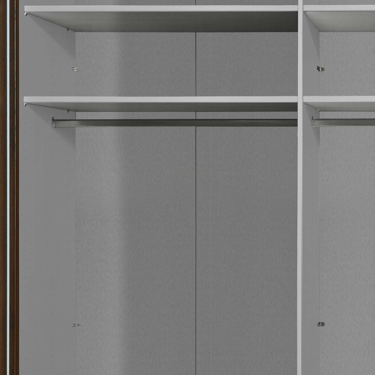 Monaco 3000 Sliding 3 Door White Glass Wardrobe 