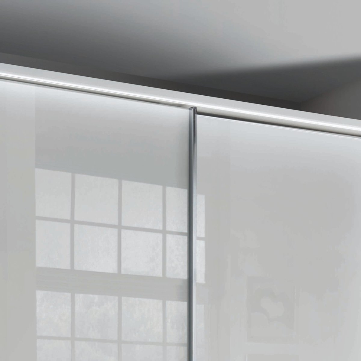 Monaco 3000 Sliding 3 Door White Glass Wardrobe