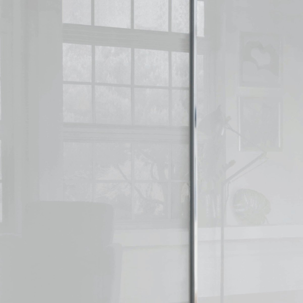 Monaco 3000 Sliding 3 Door White Glass Wardrobe