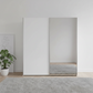 Monaco 3000 White 2 Door Sliding Wardrobe with Mirror